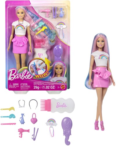 Mattel - Rainbow Sparkle Hair Barbie Doll
