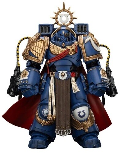 Warhammer 40K Space Marine 2 Ultramarines Marneus Calgar Chapter Master with MKX Gravis Armour Gauntlets of Ultramar 118 Action Figure