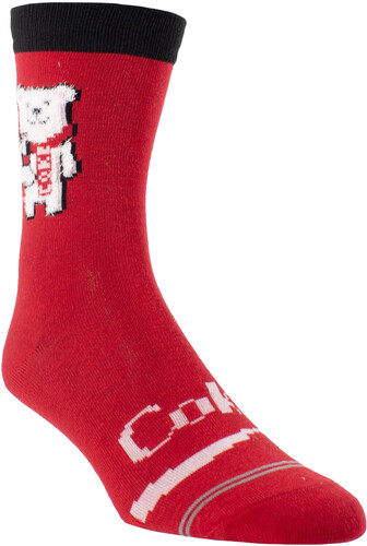 Perri's - Coke - Bear - Fuzzy Women's Crew Socks