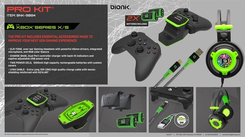 Bionik Pro Kit for Xbx Black - Bionik Pro Kit for Xbox X/S - Black
