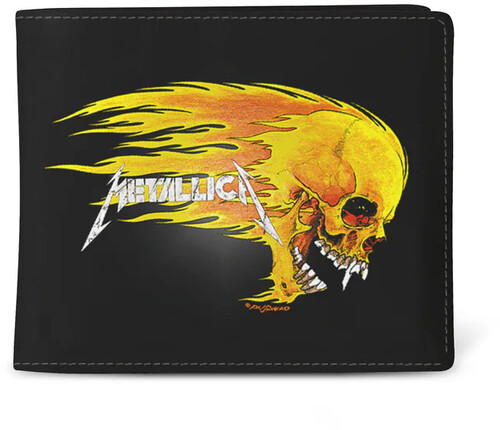 ROCKSAX METALLICA PUSHEAD FLAME WALLET BLK