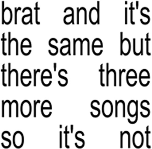 Brat And It's The Same But There's Three More Songs So It's Not