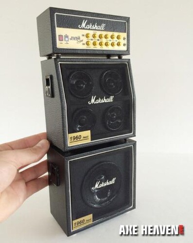 Classic Full Stack 4x12 MS Style Speaker Cabinets 1:4 Scale Black Miniature