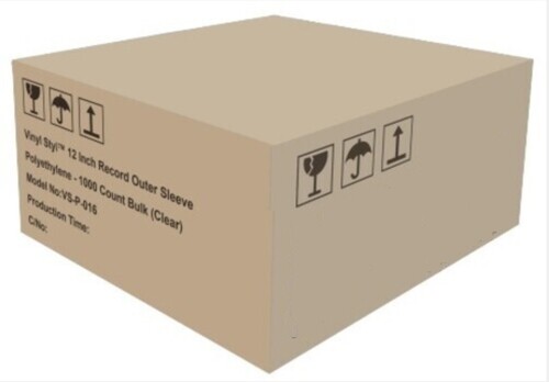 Vinyl Styl® VS-P-016 12 Inch Record Outer Sleeve Polyethylene - 1000 Count Bulk (Clear)
