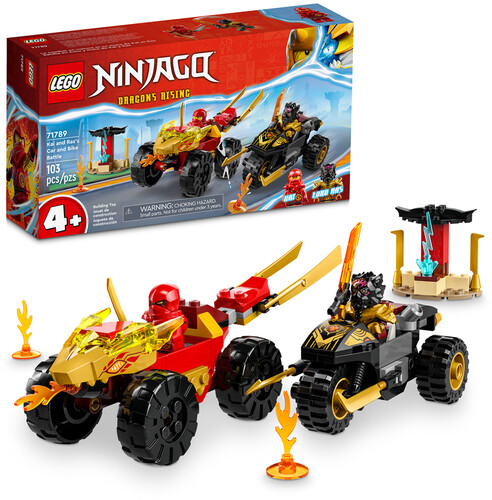 LEGO NINJAGO KAI AND RASS CAR AND BIKE BATTLE