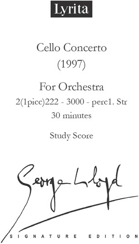 CELLO CONCERTO STUDY SCORE