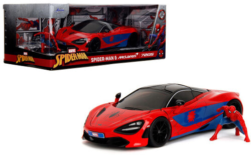 1:24 HWR - MCLAREN 720S W/ SPIDERMAN (4PC)