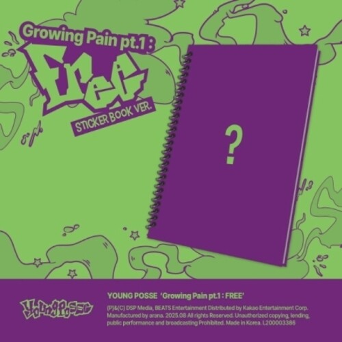 Young Posse - Growing Pain Pt.1: Free - Sticker Book Version vinyl record cover