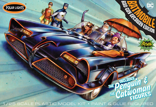 Batman 1966 Batmobile w/Catwoman & Penguin Figures AMT Model Kit
