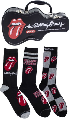 PERRI'S ROLLING STONES SOCKS 3 PSCK GTR SHAPE TIN