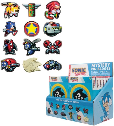 SONIC MYSTERY PIN 12CT BLIND PIN BADGES PDQ