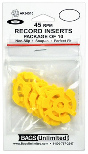Bags Unlimited ARI4510 - 7 Inch 45 RPM Record Inserts - 10 Count (Yellow)