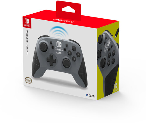 Switch Accessory:  Wireless Controller - HORI-Pad - Gray:  Officially Licensed by Nintendo