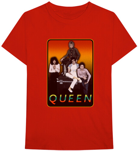 Queen - Queen Retro Frame Red Unisex Short Sleeve T-shirt XL