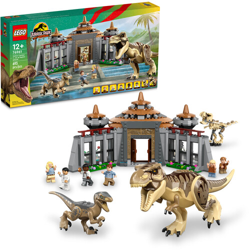 JURASSIC VISITOR CENTER T REX & RAPTOR ATTACK Collectibles on PopMarket