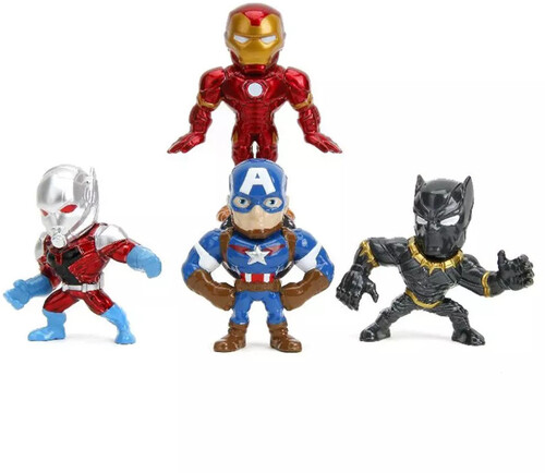 Jada Toys - 2.5" Marvel 4 Pack(Iron Man, Captain America, Ant Man, Black Panther)
