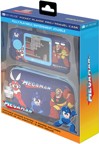 My Arcade - Mega Man Pocket Player Pro Portable Handheld Gaming System With Travel Case