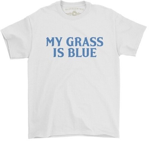 MY GRASS IS BLUE BLUEGRASS T-SHIRT WHITE LARGE