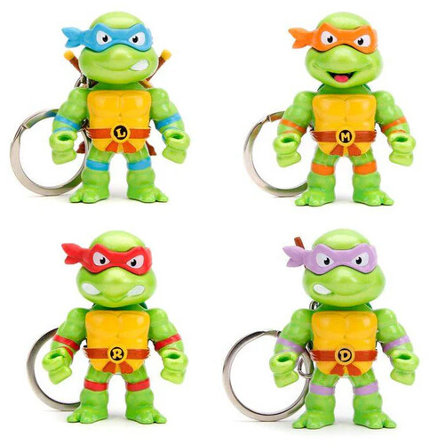 Jada Toys - Teenage Mutant Ninja Turtles - MetalFigs - 2.5" Diecast Keychain 4-Pack (TMNT)