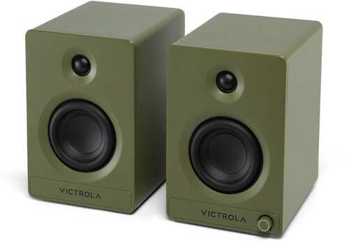 Victrola VPS-400-GRN Tempo Bluetooth Bookshelf Speaker (Pair) (Green)