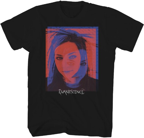 EVANESCENCE AMY LEE RED FACE PHOTO TSHRT 2XL BLACK