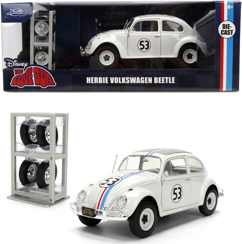 JADA 1/ 24 HWR HERBIE VW BEETLE WITH RACK DIE-CAST