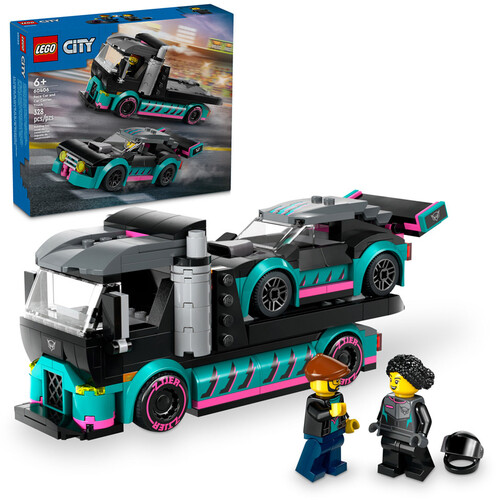CITY GREAT VEHICLES RACE CAR AND CAR CARRIER TRUCK