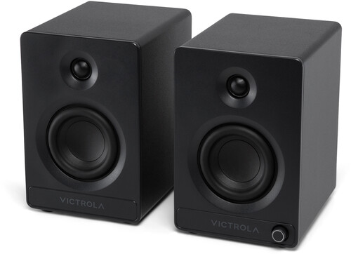 Victrola VPS-400-BLK Tempo Bluetooth Bookshelf Speaker (Pair) (Black)