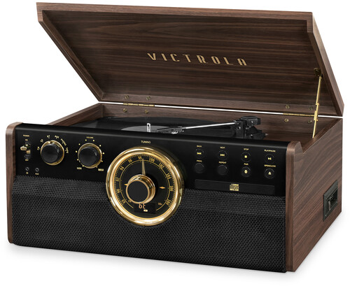 Victrola VTA-270B-ESP Empire Bluetooth 6/1 Mid Century Turntable Entertainment System  (Espresso)