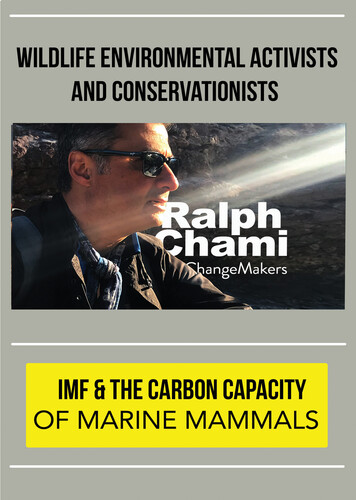 ChangeMakers Ralph Chami: IMF & The Carbon Capacity of Marine Mammals