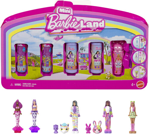 Mattel - Barbie Mini Barbie Land 5 Dolls Reveal Pack
