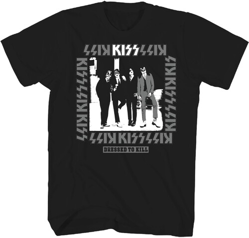 KISS DRESSED TO KILL PHOTO TSHIRT LG BLK 3810119A3