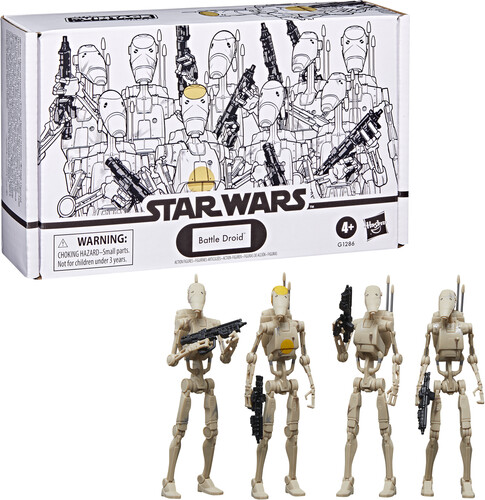 Hasbro Collectibles - Star Wars: The Phantom Menace - Vintage Collection - Battle Droid Action Figure 4-Pack