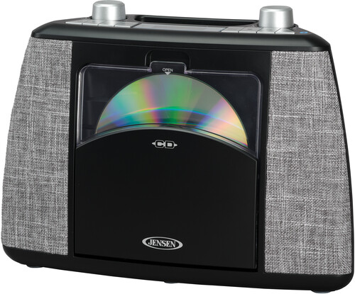 Jensen CD-565-BK Portable Bluetooth CD Music System FM- CD Player - Speaker (Black)