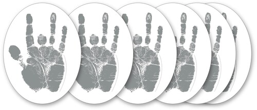 Jerry Garcia - Silver Hand - Sticker 6-Pack