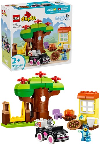 DUPLO BLUEY PIZZA GIRLS WITH MUFFIN AND BLUEY
