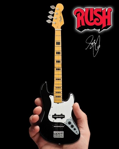 AXE HVN RUSH GEDDY LEE FENDER JAZZ MINI BASS GTR