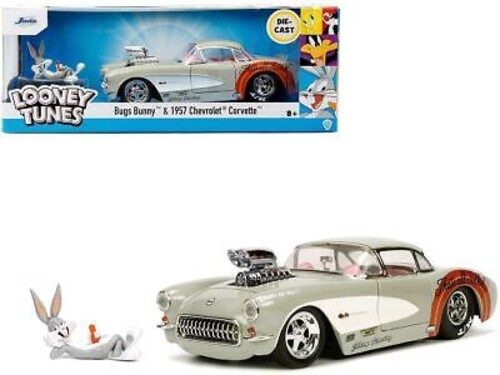 Jada Toys - 1:24 Looney Tunes - 1957 Chevy Corvette with Bugs Bunny Figure