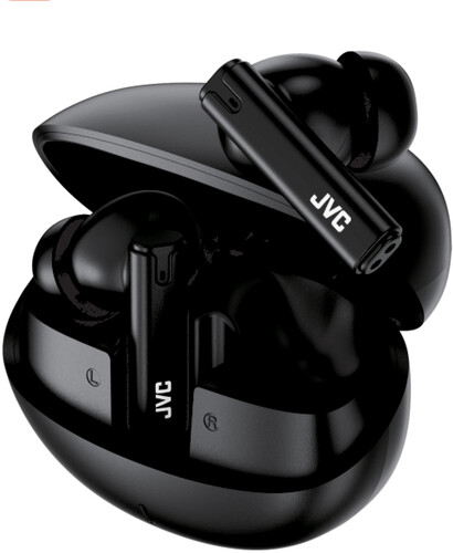 JVC HA-D6TB Bluetooth 5.4 True Wireless Earbuds with Charging Case (Black)