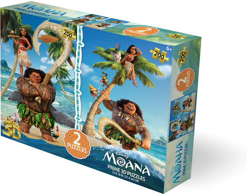 Disney Moana 2-Pack contains 2 x 200pc 12x18 in 3D Lenticular Puzzles