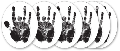 Jerry Garcia - Black Hand - Sticker 6-Pack