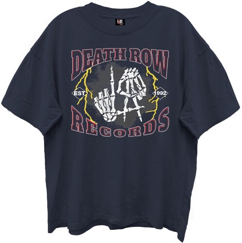 DEATH ROW RECORDS LA SKELE GIANT VINTAGE SML NAVY