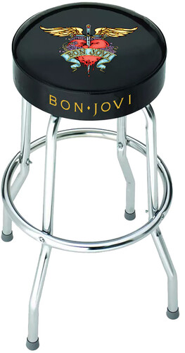 ROCKSAX BON JOVI DAGGER BAR STOOL SEAT BLK/ CHRM
