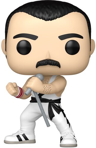 POP ROCKS QUEEN FREDDY MERCURY WHITE SINGLET