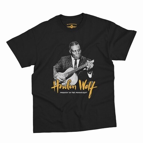 Howlin' Wolf - Moanin' in the Moonlight - Heavy Cotton T-Shirt - Large Black