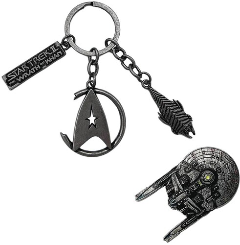 STAR TREK II: WRATH OF KHAN - KEYCHAIN AND PIN SET