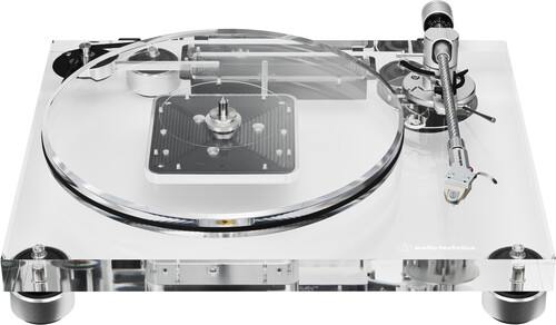 AUDIO TECHNICA ATLPA2 ACRYLIC MANUAL TURNTABLE CLR