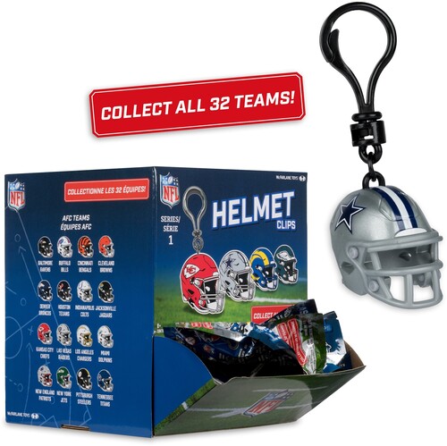 NFL HELMET BACKPACK CLIPS BLIND PACK 24CT PDQ
