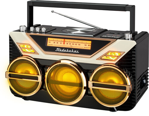 STUDEBAKER SB2165B AVANTI BT BOOMBOX CD/ AM/ FM BLK