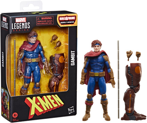 Hasbro Collectibles - X-Men Comics - Marvel Legends - Gambit Action Figure & Nemesis BAF Piece